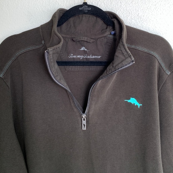 Tommy Bahama Quarter Zip / Half Zip Pullover - Picture 3 of 6